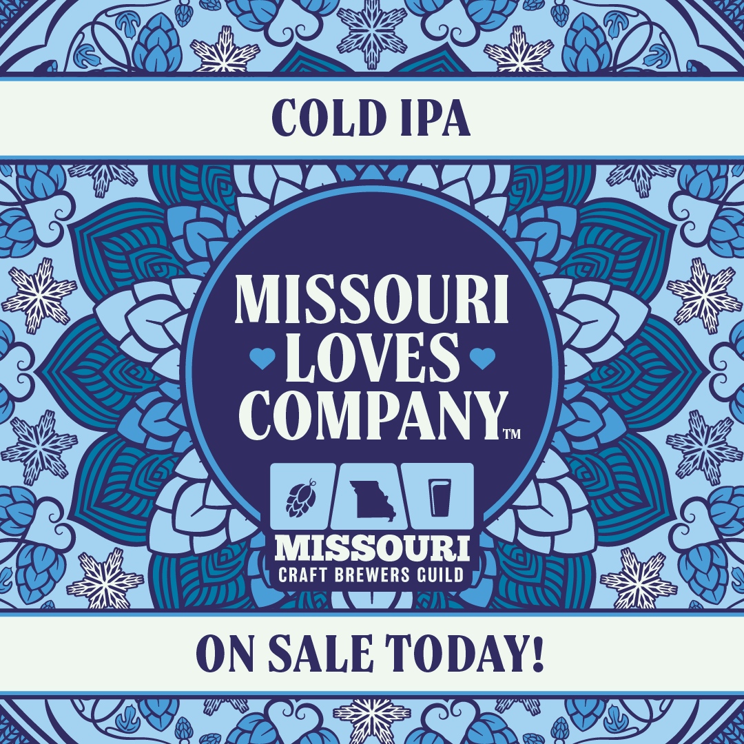 NEW MO BREWERS GUILD BEER ON SALE TODAY at 2pm!!! (Both Locations) $6 Can $13.99 6 Pack The Missouri Loves Company® Cold IPA will be available in 4-packs of 16-ounce cans on September 20 at participating breweries & like all our collaboration brews, once it's gone, it's gone!