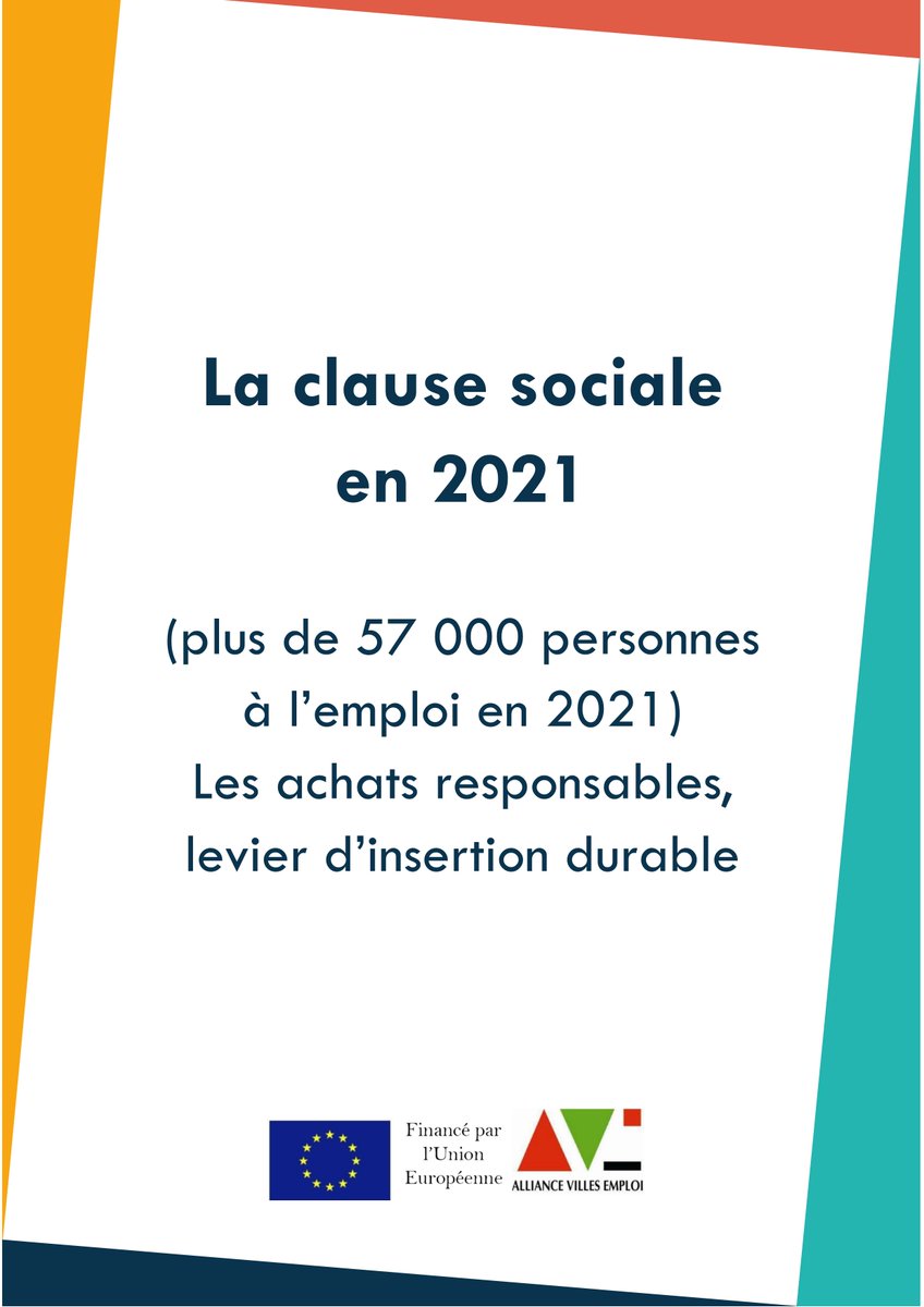 AVEmploi's tweet photo. #Publication 📕 | La consolidation clause sociale 2021 est disponible !

👉Pour consulter le rapport : https://t.co/NSjLrtuOk6 

#clausesociale #achatsocialementresponsable #insertion https://t.co/CwFcShi9gU