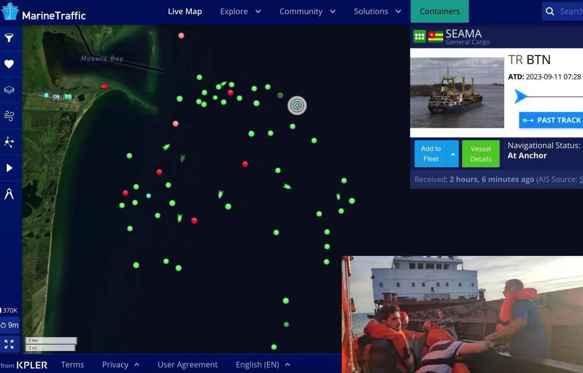 kardinal691's tweet photo. 🇺🇦🇹🇬🇷🇴🇷🇺💥 The #Togo-flagged freighter “#Seama” exploded in the #Black_Sea. According to the #Romanian news agency Mediafax, 12 sailors were evacuated and are doing well.
The explosion occurred 16 nautical miles from the #Romanian port of #Sulina, at the point where the https://t.co/5NRtvK3q4H