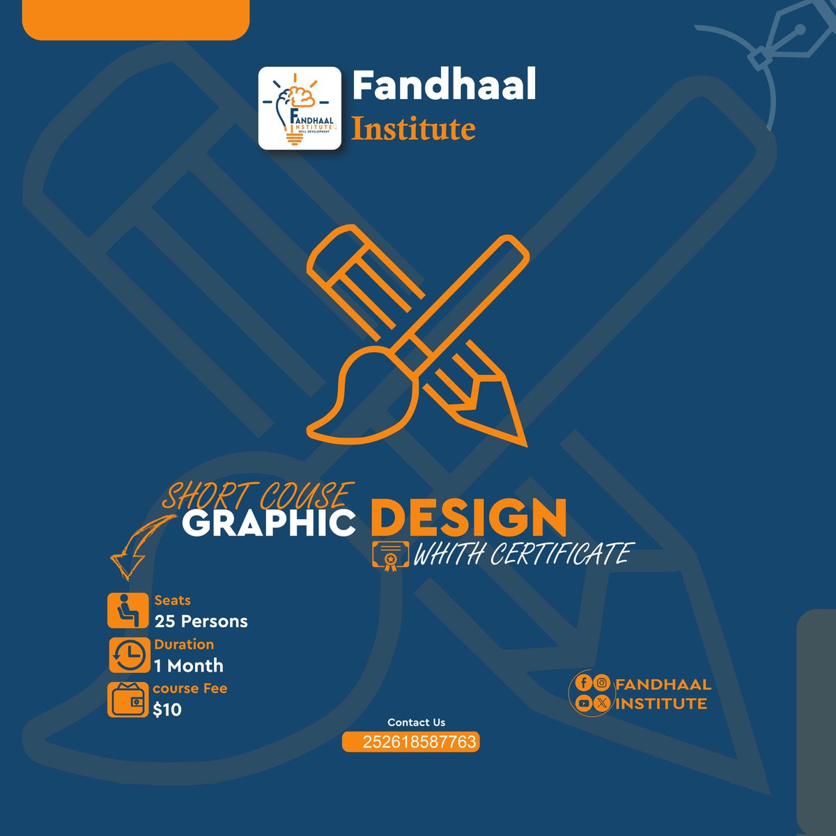 Fandhaal_'s tweet image. Unlock your creativity with our Graphic Design🎨 Course! Join us for a journey into the world of design and let your imagination soar. Don't miss out - enroll today! #GraphicDesign #fandhaalinstitute #DesignCourse