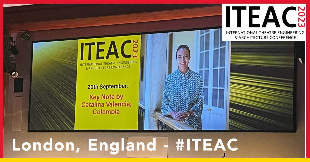 IteacEvents's tweet photo. Our final Keynote speaker here in London is Catalina Valencia who has overseen a visionary programme for Bogotá, Colombia that has transformed the city’s culture through a programme of sustainability and social change.
https://t.co/pQPh30p1nh
#ITEAC #Theatre https://t.co/ytBWP8Bd54