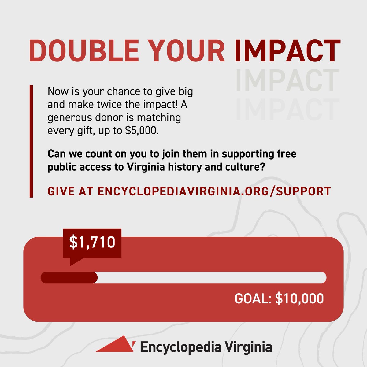 We set a big goal for our September fundraising campaign: $10,000. Can we count on you to join those who have already donated in supporting free public access to Virginia history and culture? Every dollar (up to $5,000) will be matched. Give now: loom.ly/iernERc