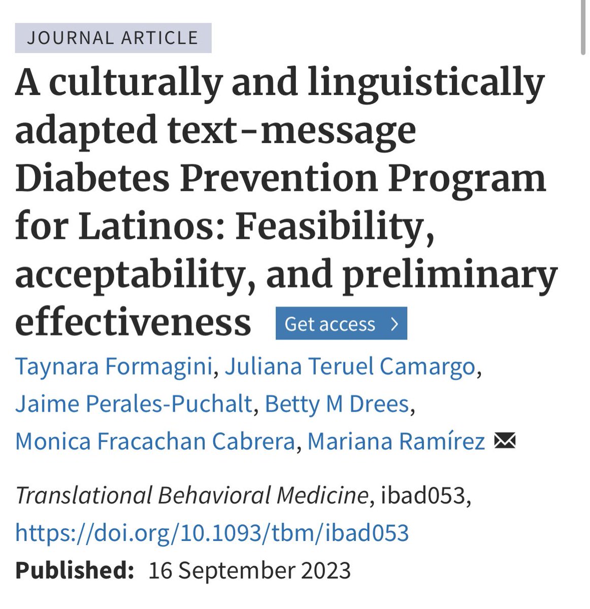 📢 ‼️Fresh from the oven! This manuscript  is the result of an amazing collaboration with outstanding colleagues-friends 🤝🏼

📚Read it here: surl.li/lhzrk
#TeamWork #Research #DPP #LatinoHealth