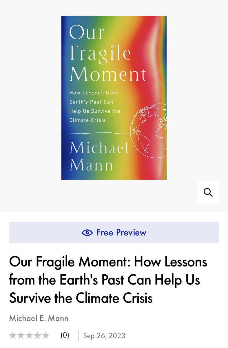 “In the earth’s 4.5 billion-years-old history, there have been many times when a sudden increase in carbon dioxide has led to an increase in the surface temperature of the earth, as is detailed by Professor Michael E. Mann in his new book #OurFragileMoment