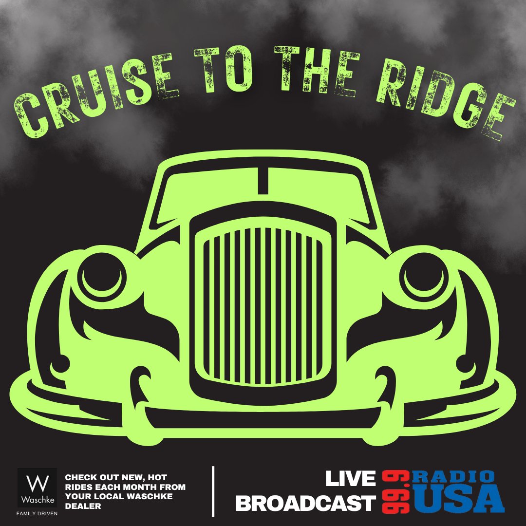 ☀️ SUNSHINE! ☀️

The weather is finally cooperating with us to have our FINAL Cruise to the Ridge event of the season!

Join us tonight at 5 to check out the local classic rides, grab some food, and see what Waschke has to offer!

There will be car competitions and PRIZES!