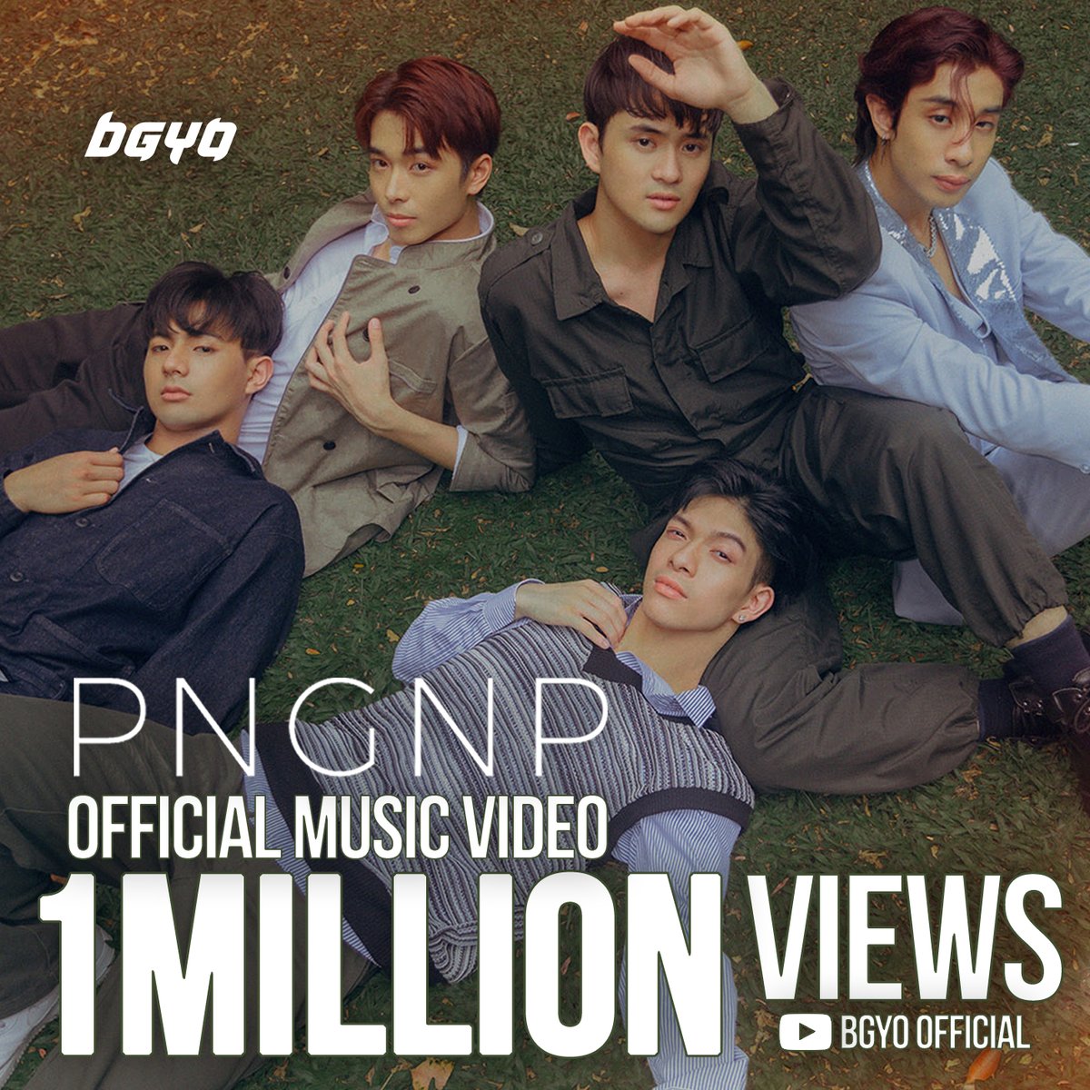 #BGYO | Hindi ito panaginip! We reached a new milestone together. PNGNP Official Music Video has now surpassed 1MILLION views on YouTube ♠️

Thank you to ACEs and everyone who streamed PNGNP MV! ✨

Keep the streams coming:
youtu.be/2eMM7eUwgHE

#BGYO_PNGNP