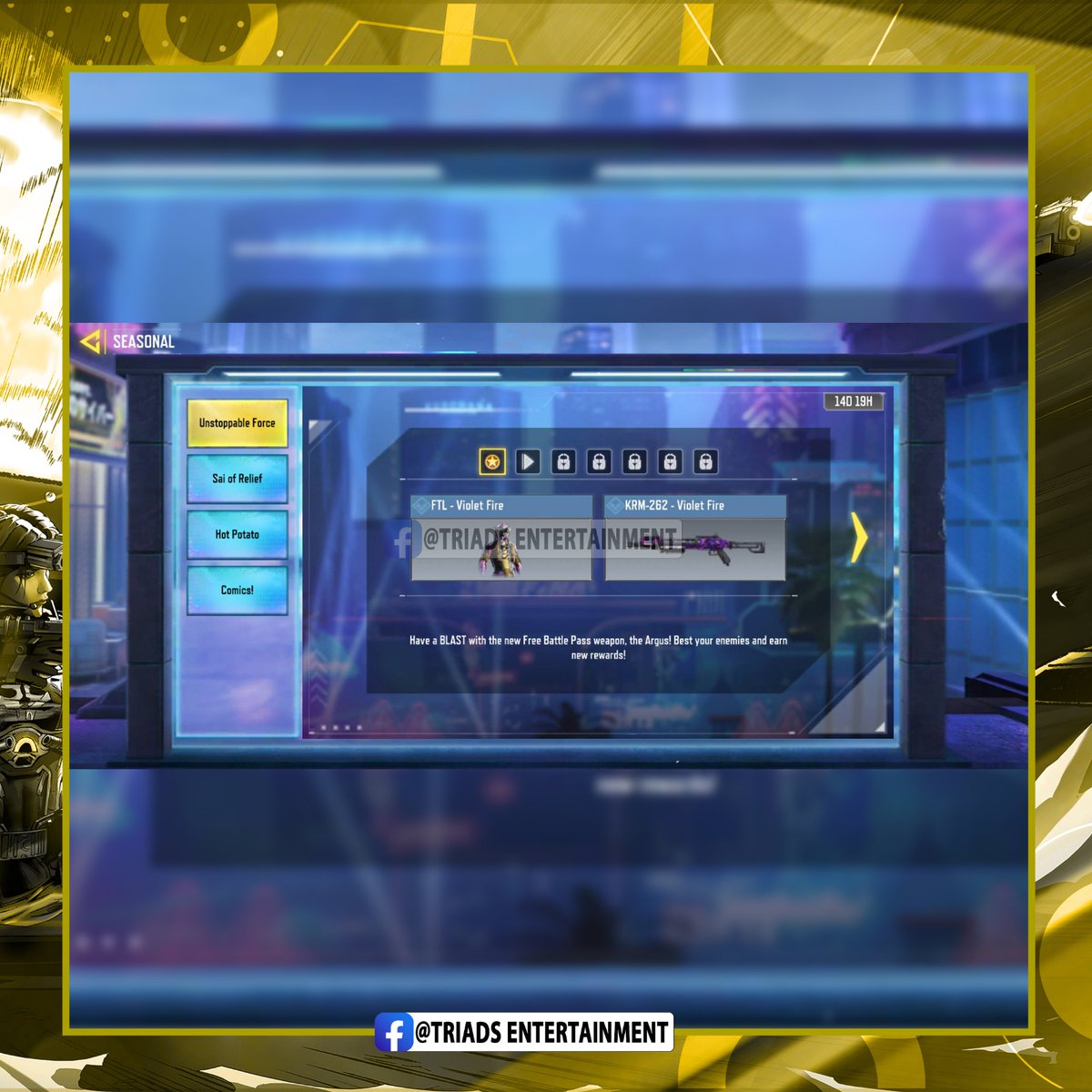 _triadsent's tweet image. CATCH UP!
• A new Yokai Master Lucky Box has been added to the game
• Event Unstoppable Force All the missions of this event must be done in order and in the multiplayer section.
#triadsentertainment
#CODMobile
#codmupdates
#newupdate