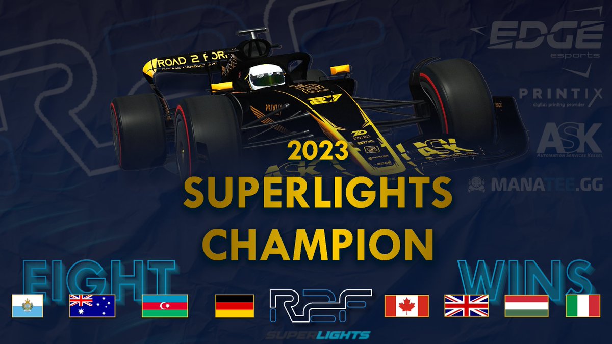 2023 <a href="/GPVWC/">GPVWC Simracing</a> Superlights Champion.
257 Points
8/13 Wins
11/13 Poles
10/13 Podiums