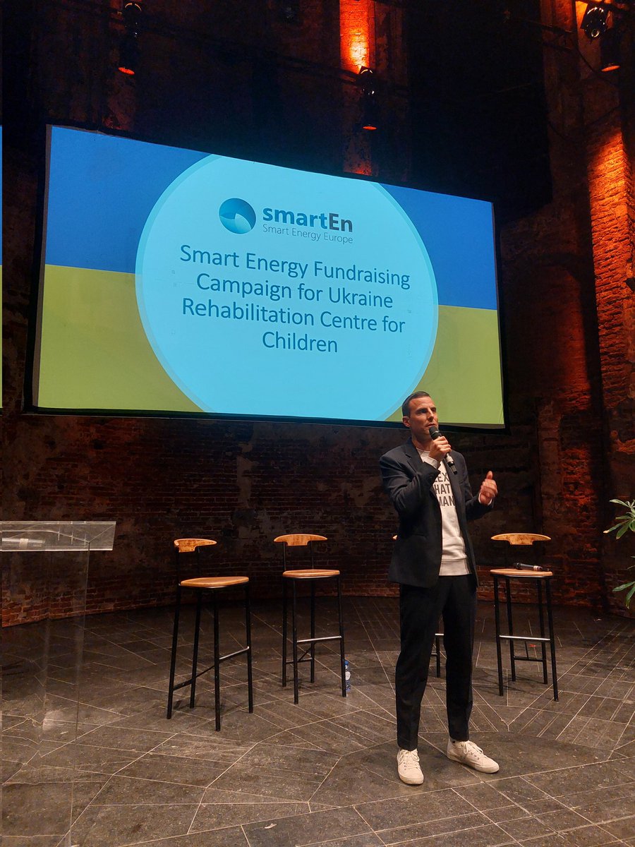 Very touching and passionate speech by <a href="/smartEnEU/">smartEn - Smart Energy Europe</a> Chair of the Board, Stefan Doerig from <a href="/tikoEnergySolu1/">@tikoEnergy</a>, to launch our #fundraising campaign for an Ukrainian 🇺🇦 rehabilitation centre

We want it to be a safe, comfortable, smart and flexible building for children that need help