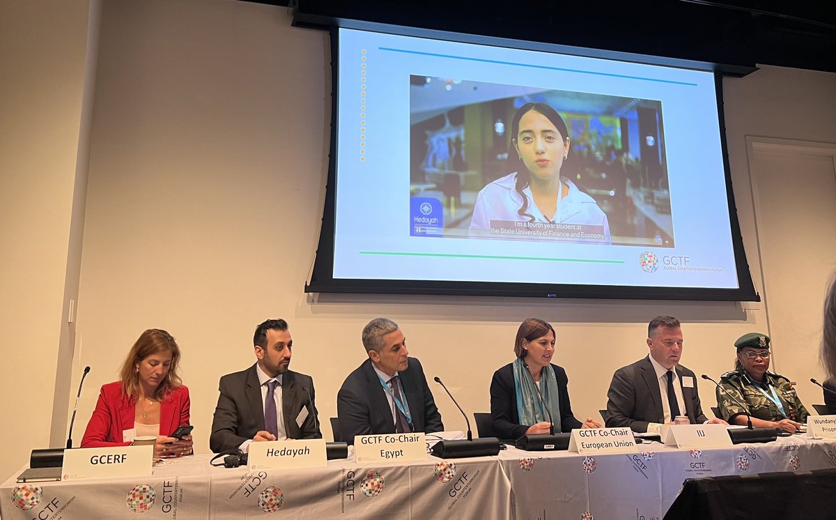 Hedayah_CVE's tweet photo. Supporting #youth and #women is critical in #Hedayah’s engagement, another recipient at the #GCTF side event 'Women as Drivers of Peace & Innovation' Ms. Rukhmina Qusratova from #Tajikistan, and #Tech2Protect participant at #unga78. Her dedication to countering extremism and fostering peace is truly commendable. Learn more about her impactful work and journey here: https://t.co/skjxudFC7w