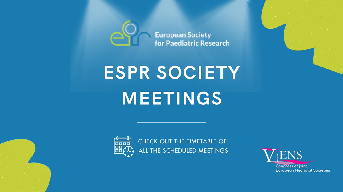 Don't miss the @ESPR_ESN Society Meetings at #JENScongress! Check out all the discussion topics and meeting rooms👉: bit.ly/3t0nLz9