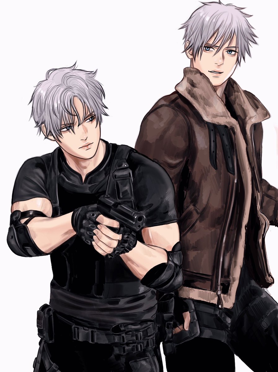 Imeko_san's tweet photo. Gojo &amp; Utahime ( Resident Evil AU) #JujutsuKaisen https://t.co/QeMhKwgKU3