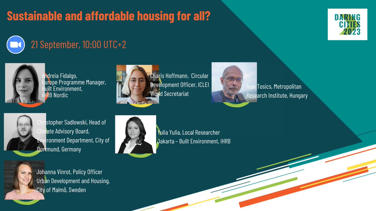 IHRB's @avfidalgo will moderate the conversation on the decarbonisation of residential buildings as a key to meeting climate goals; local government policy tools for climate and social equity alignment + more at #daringcities! Join by registering today ➡️ daringcities.org/etn/sustainabl…