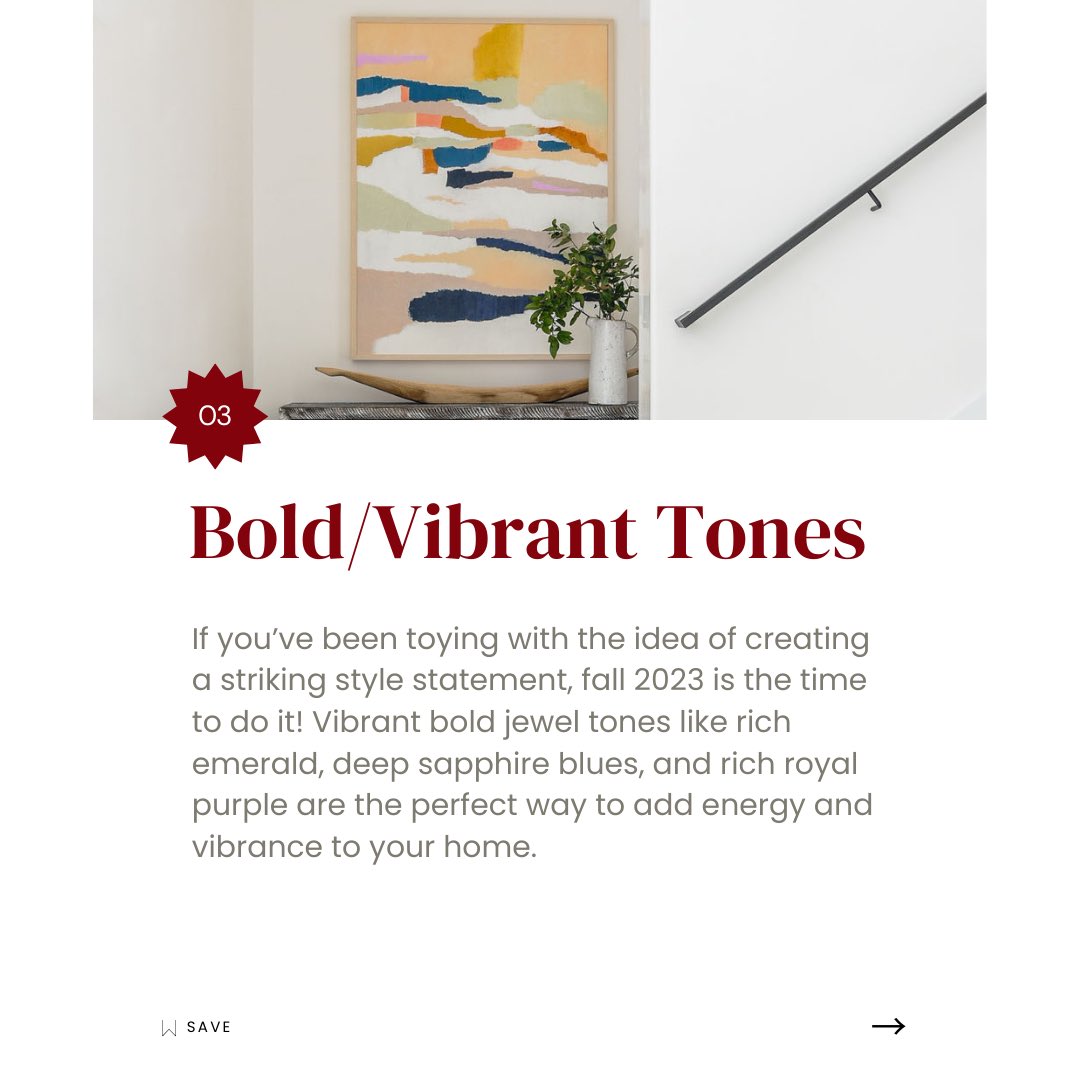 GoWild_RE's tweet image. As a real estate agent, I see SO many beautiful houses. And I make it a point to always keep an eye out for the trends of tomorrow. Below I’ve listed my top trend predictions that will be seen in interior design this fall. 

#homedesigntrends #fallhomedecor #hometrends