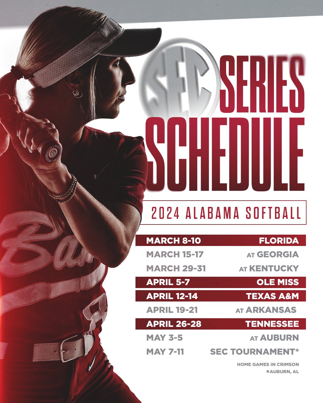 2024 Alabama Softball Schedule - Fara Oralla