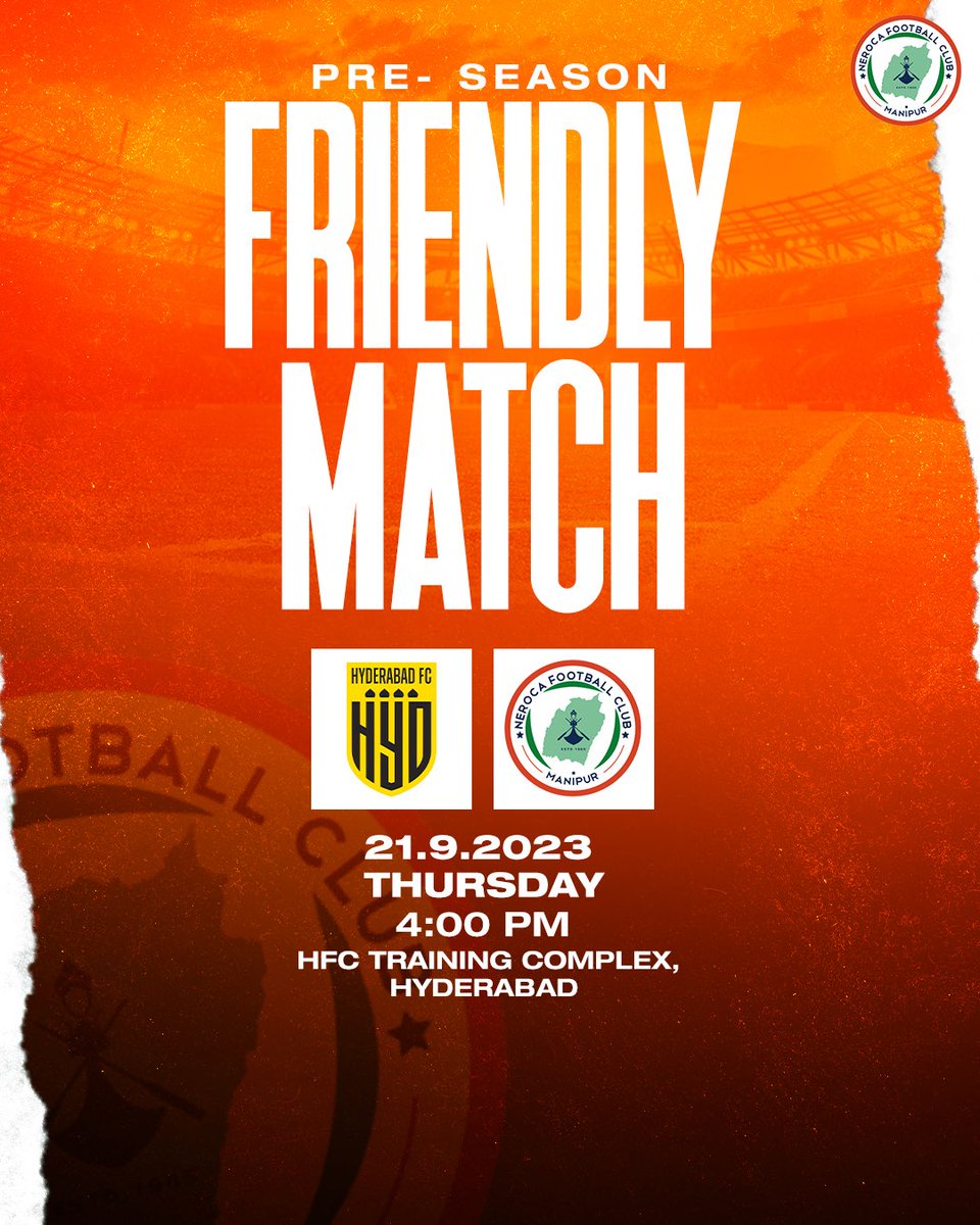 Pre-Season Showdown:Neroca Fc Vs Hyderabad FC ! ⚔️ <a href="/HydFCOfficial/">Hyderabad FC</a> 

Excitement is building for this friendly clash! 🔥

#NEROCA #IndianFootball #OrangeBrigade #preseasonfriendly