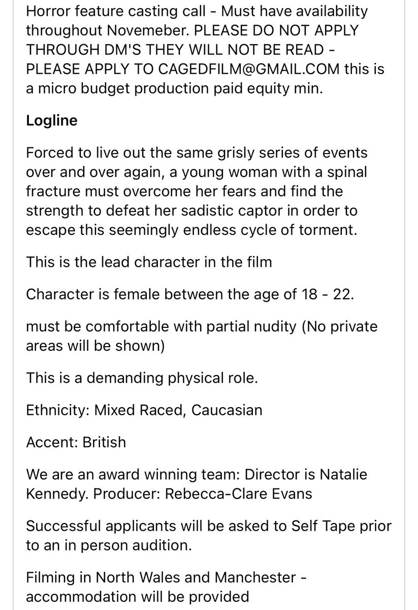 UK casting call - please share #castingcall #casting #UKfilm <a href="/Nat_filmmaker/">Natalie Kennedy</a>