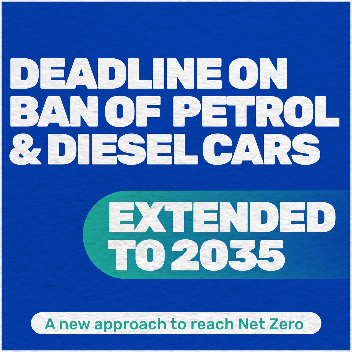 Because the upfront cost for families is still high, and to give us more time to prepare, we’re easing the transition to electric vehicles. That means you’ll still be able to buy new petrol and diesel cars and vans until 2035, in line with countries like Germany and France.