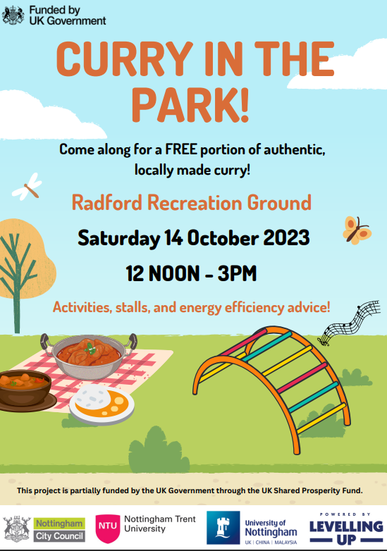 🍛 Join us for a flavor-packed adventure at Curry in the Park on Radford Recreation Ground! Live music, family fun, and a vibrant atmosphere await.

Save the date: Saturday, October 14th, 2023. 

Mark your calendars, and bring your appetite!