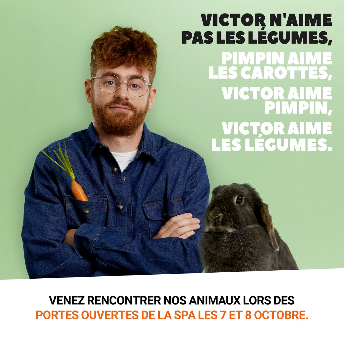 SPA_Officiel's tweet image. Comme Victor, vous allez aimer changer pour votre futur compagnon. À l’occasion des Portes Ouvertes de la SPA, venez à la rencontre des 8 000 animaux en refuge.

Ils vont changer votre vie 😍

En savoir + : la-spa.fr/articles/porte…

#ParAmour #DonnezSoutenezAdoptez