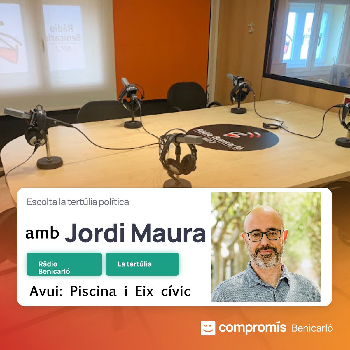 🎙Avui he participat en la tertúlia política de Ràdio  #Benicarló amb Enrique Besalduch, Ilde Añó i Juanma Cerdà. S'ha parlat de la piscina i l'eix cívic. 🎧Escolta-la!
radiobenicarlo.org/programs/la-te…