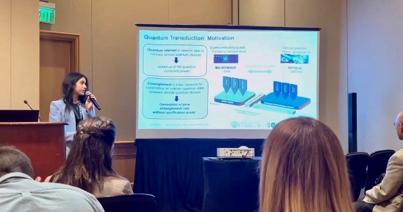 @IEEEQuantum week with

@MarcelloCaleffi  speech #DistributedQuantumComputing
and panel session Modular #QuantumComputing architectures'

and Laura D'Avossa presentation 'Towards the #QuantumInternet: entanglement rate analysis of high-efficiency electro-optical transducer'