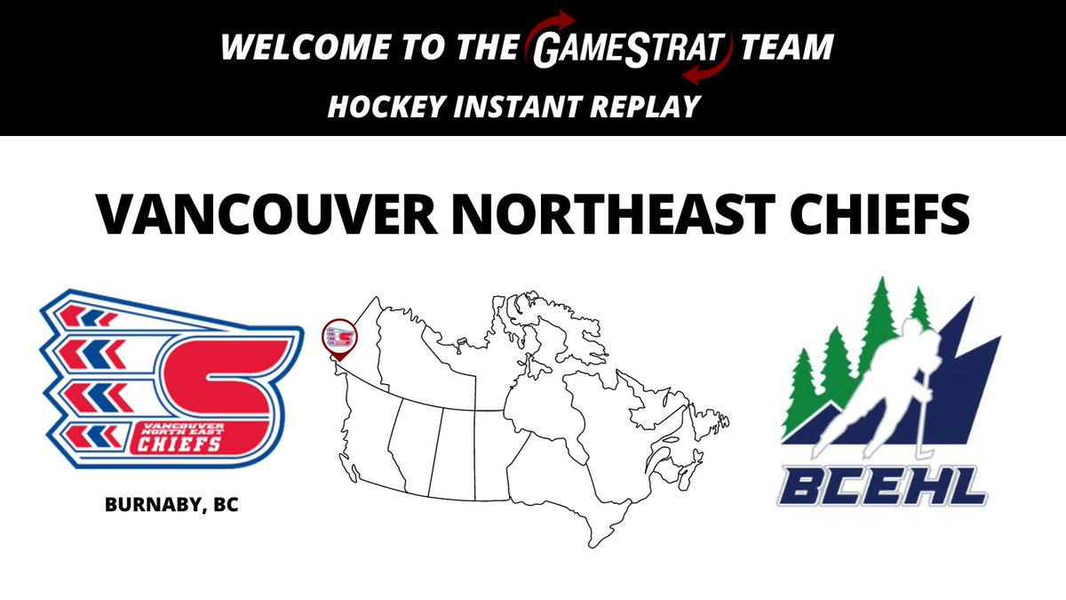 GameStratReplay's tweet photo. We are excited to be working with the Vancouver Northeast Chiefs this season! 🏒

📍 Burnaby, BC

@NEChiefsAAA @GregHarding19 @BCEHL 
#BenchReplay #BCEHL https://t.co/EPBjzsJqcH
