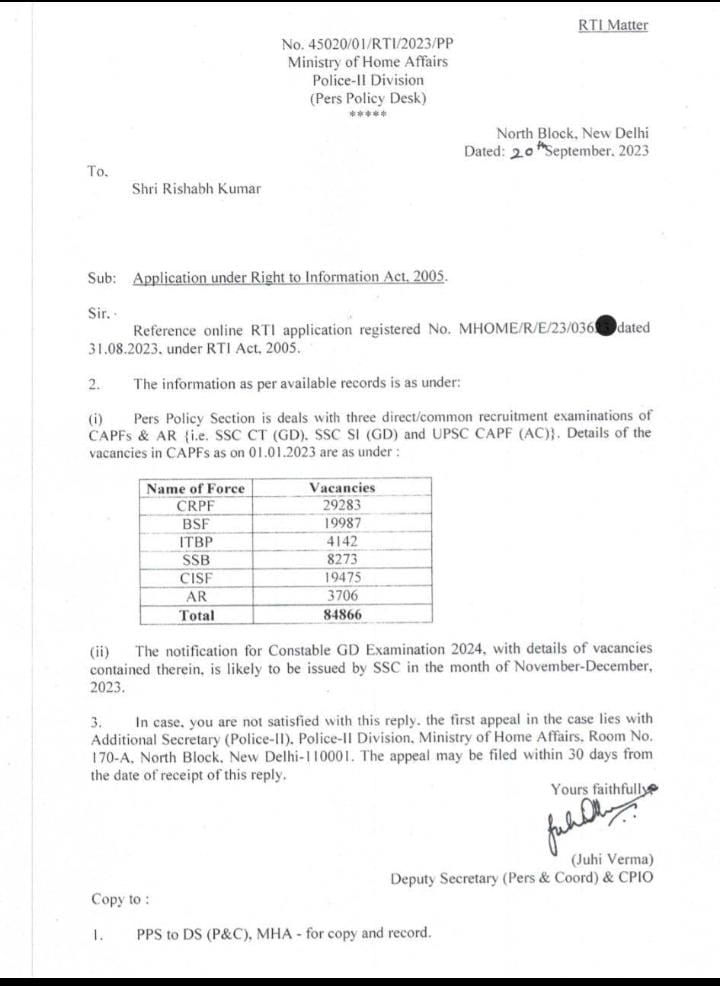 SSC GD 2024 New Vacancy notification #sscgd2023
Expected Vacancy - 84866
For More details
Subscribe - Ab JeeTenge You tube Channel