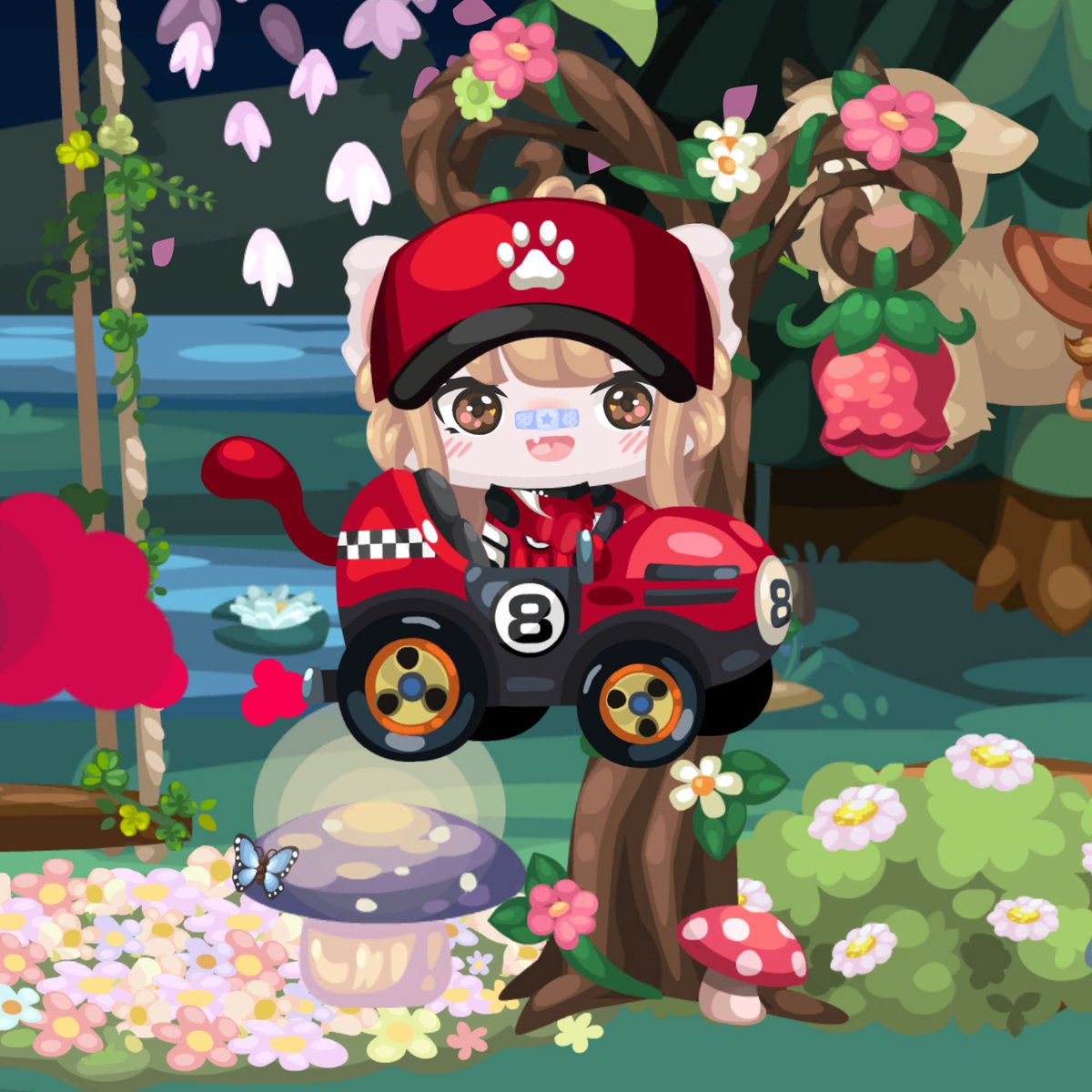 foto terakhir sebelum melepas mobil merah ini><