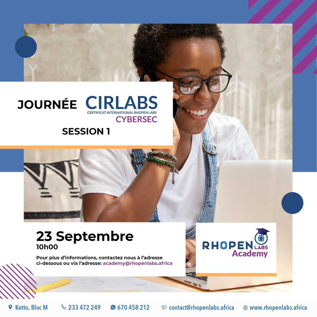 RhopenLabs's tweet image. Avez-vous déjà réservé votre place à notre Première Session d'Information interactive qui se déroulera en ligne et en présentiel le 23 septembre 2023 dès 10h00❓  

Faites-le dès maintenant

#Labstools #etudiants #université #Cameroun #Douala #africa #formation