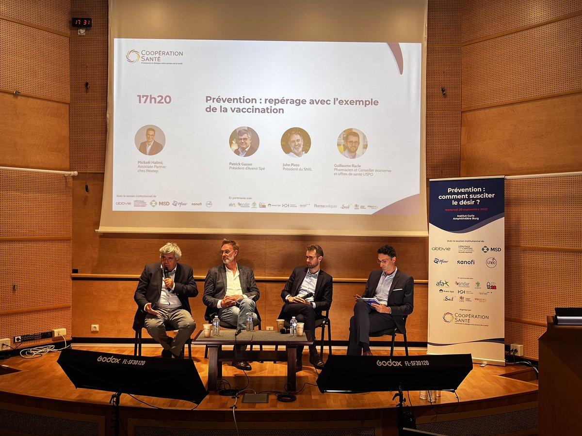 Table ronde prévention/vaccination organisé par #cooperationsante à l’institut curie
