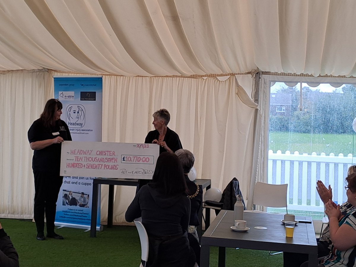 Amazing day celebrating 🍾 one year of Chester Headway! So lovely to see so many friends and supporters. Thank you to the Lord Mayor of Chester and Belinda Diamond for her wonderful donation that will help so many of  our members.