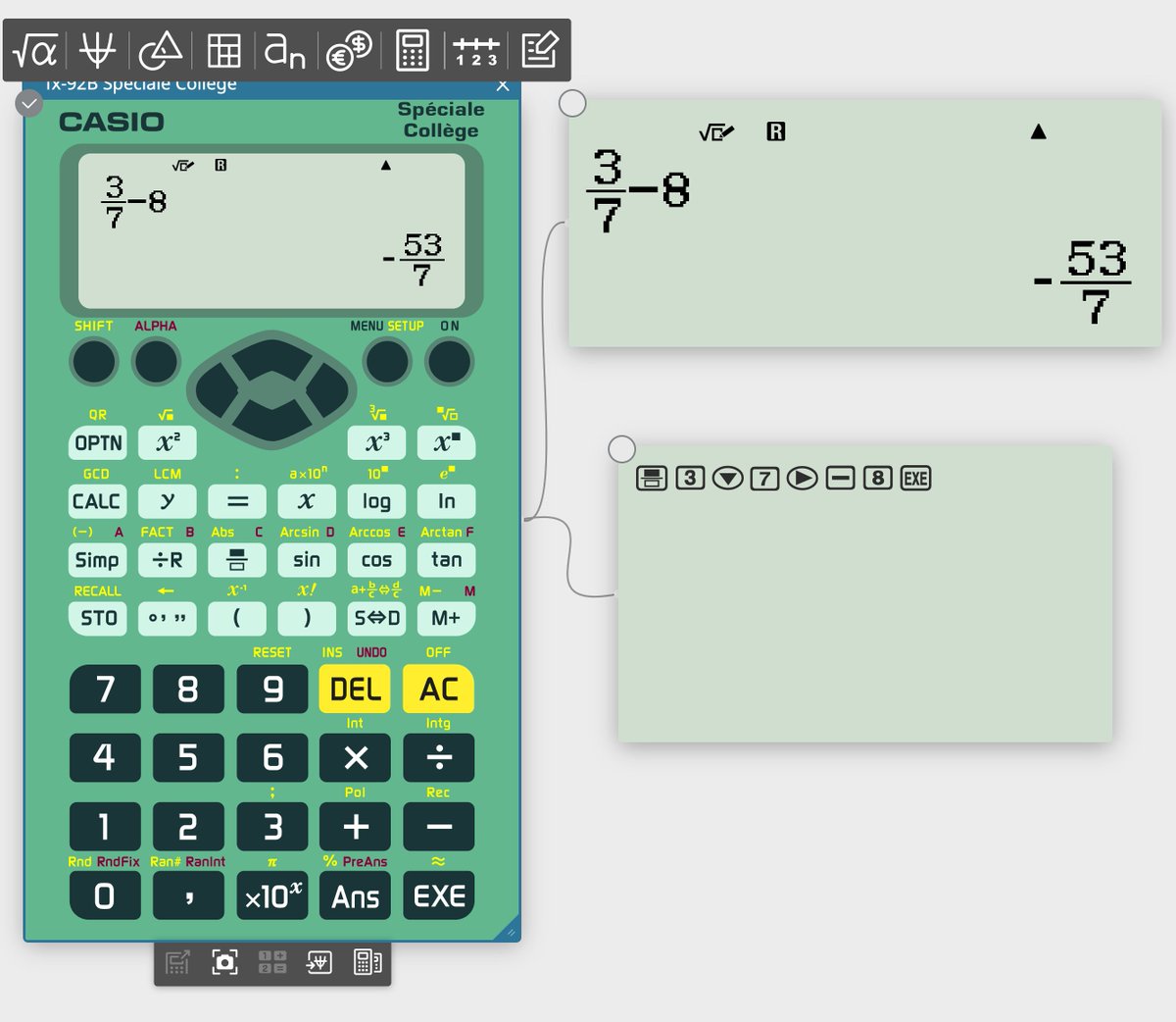 EveChambon's tweet photo. 📢 Nouveau : Émulateur en ligne pour la fx-92 Casio 

Accessible via la plateforme ClassPad Academy, via le module https://t.co/egTE0fjZRa (nécessite la création d'un compte) - Gratuit pour les enseignants

https://t.co/gSt4uHaaHT https://t.co/XejMUUY6Bc