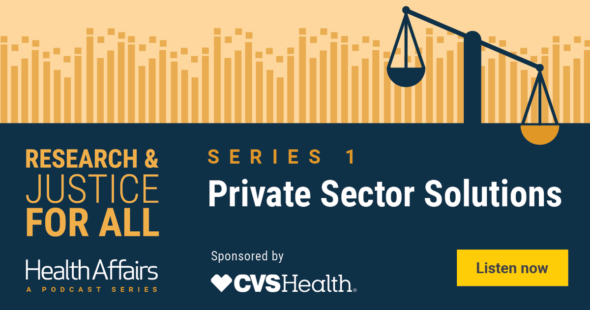 What can be done to address disparities in maternal health outcomes? Listen to Ep 3 of #ResearchAndJusticeForAll with @MEtiebetMD @MerckForMothers. @chaguturu @DrKhaldun @CVSHealth @Health_Affairs. healthaffairs.org/do/10.1377/hp2…