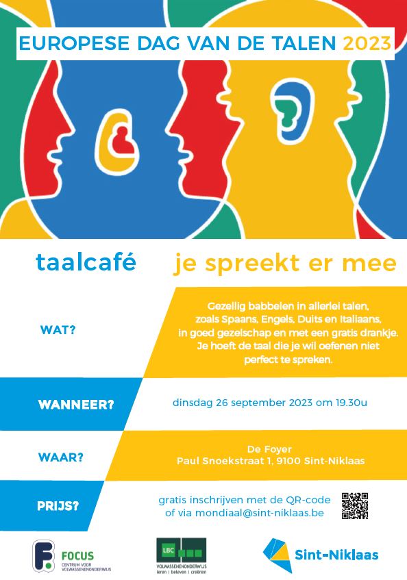 Komende dinsdag: gezellig babbelen in vreemde talen  gratis drank + fantastische setting van de Foyer Stadsschouwburg in <a href="/stadsintniklaas/">Stad Sint-Niklaas</a> .
WEES WELKOM!
Inschrijven via mondiaal@sint-niklaas.be.

Retweet = 🙏🙏🙏