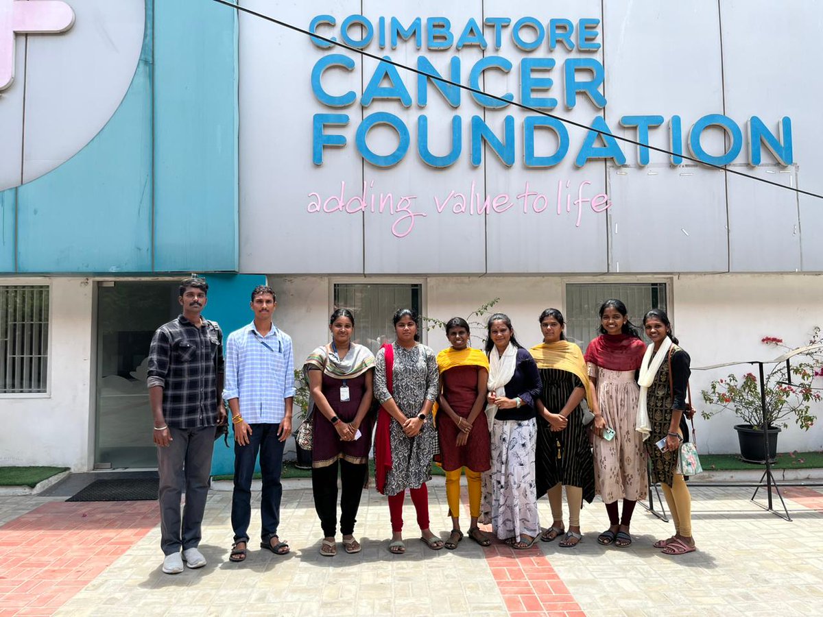 kongusocialwork's tweet photo. Eighth observation of 23PMSW to Coimbatore Cancer Foundation, Coimbatore

Date: 13/09/2023

#kasc #kascmsw #msw #kascsocialwork #socialwork #futuresocialworkers #ccf #cancer #coimbatore #coimbatorecancerfoundation #sungam #PSG https://t.co/iUlSf7uegY