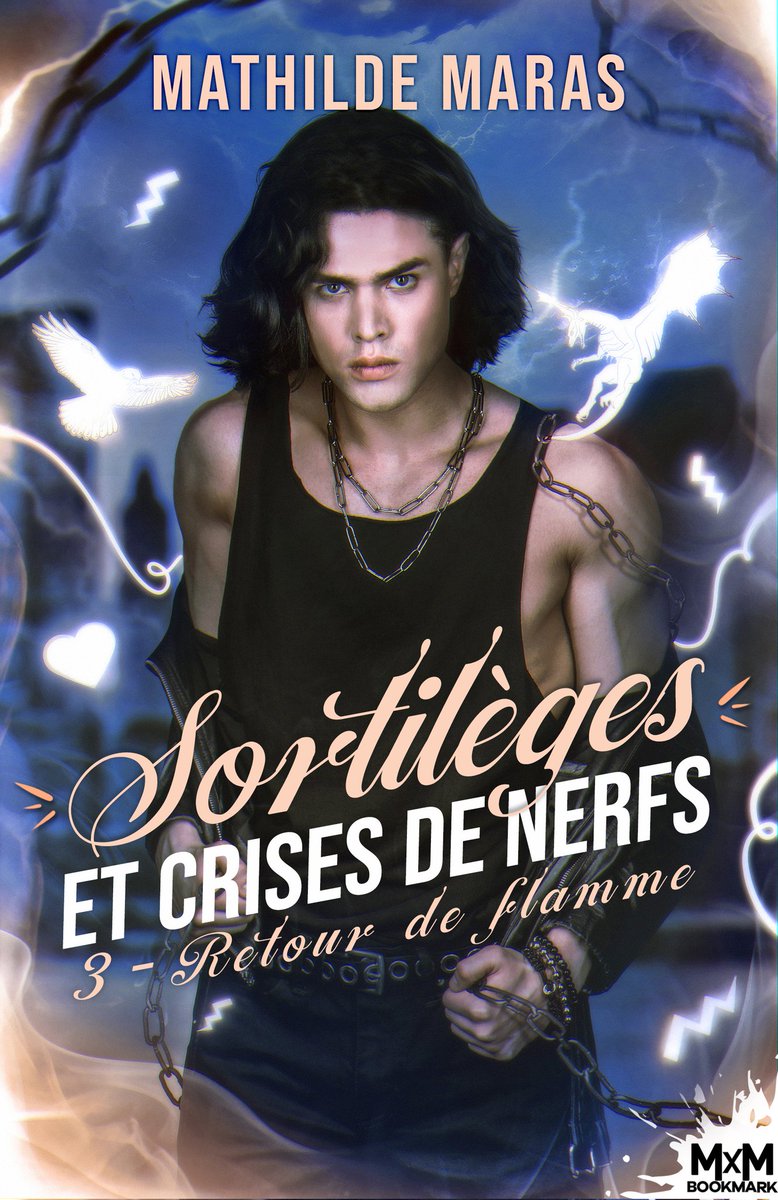 MathildeMaras's tweet photo. Et c'est parti pour le dernier tome de "Sortilèges et Crises de Nerfs", intitulé "Retour de flamme", chez @Ed_Bookmark le 27 septembre en numérique et le 30 octobre en papier ! ✨️🔥🌩 https://t.co/SQi1Z91Zce