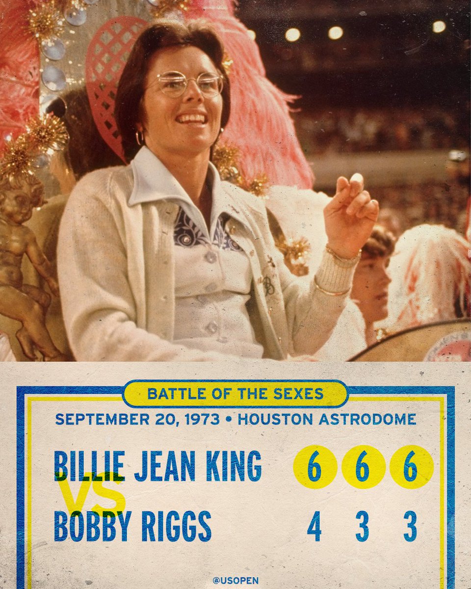 50 years ago. A victory that went beyond the tennis court for @BillieJeanKing.