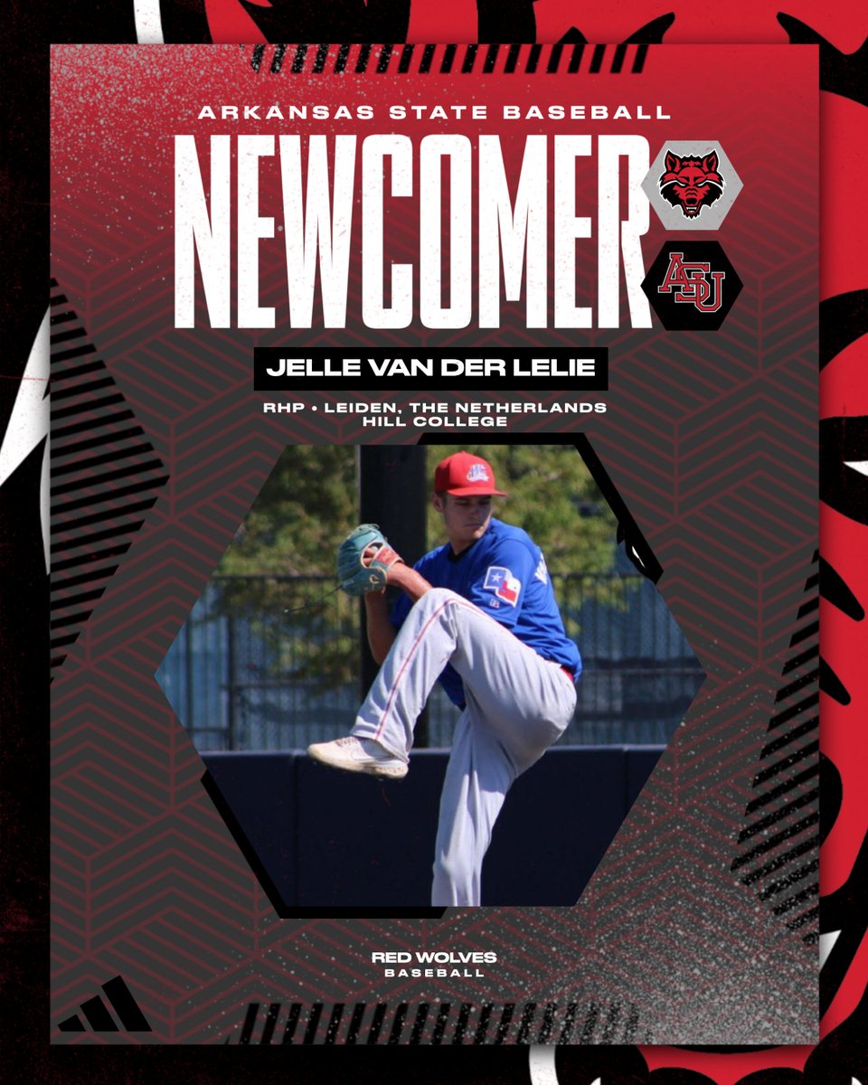 Another international arm joins us after two years in the Texas JUCO ranks!

🐺 Jelle van der Lelie | <a href="/LelieJelle/">Jelle van der Lelie</a>
▪️ RHP
📍 Leiden, The Netherlands | Hill College

#WolvesUp
