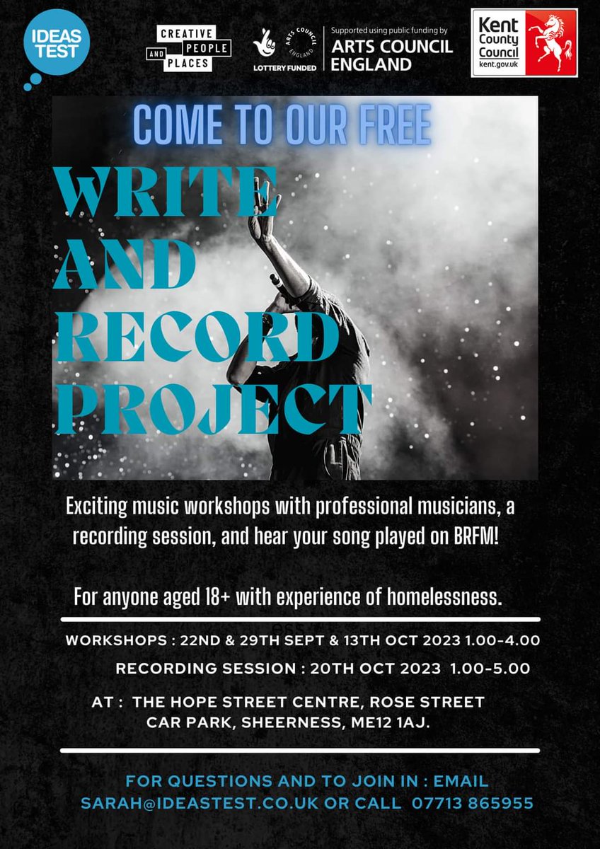 Starting this Friday 22nd September! 

Come along to our fantastic and free music workshops for any adults with experience of homelessness.