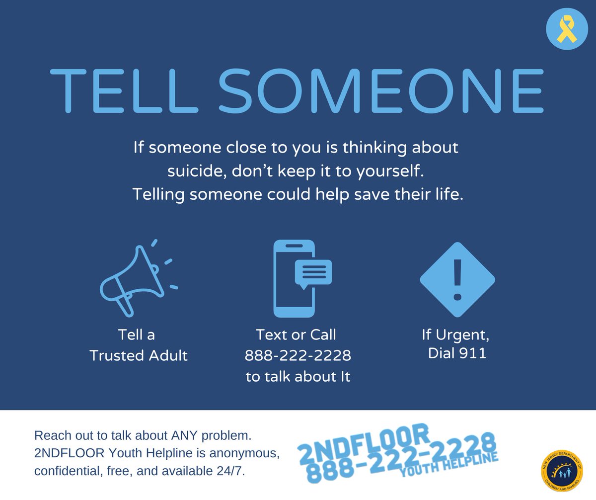 If you are worried about someone close to you, don’t keep it to yourself. Telling someone could help save their life. If you are unsure of who to tell or how to start the conversation, we are here for you. Text or call 888-222-2228 today.

#SuicidePreventionAwarenessMonth
#SPM23
