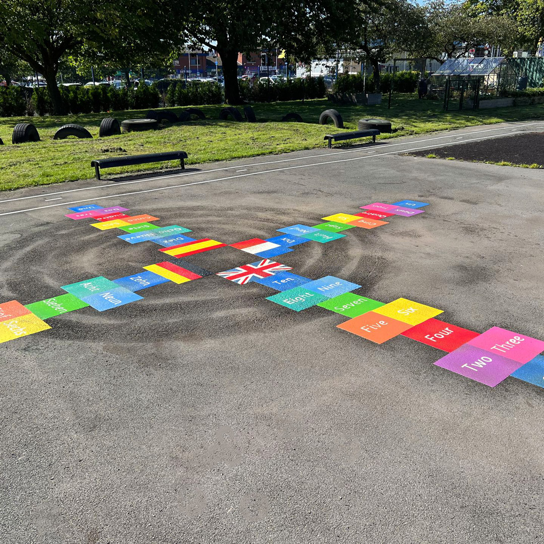 ThermmarkINT's tweet photo. Holy Trinity C of E Primary School in Manchester had their old markings removed and their playground brightened up with some brand new markings!  

#playgroundgames #outdoorplay #sportpremium #playgroundmarkings #anewadventureeveryday https://t.co/VxNuUCt9na