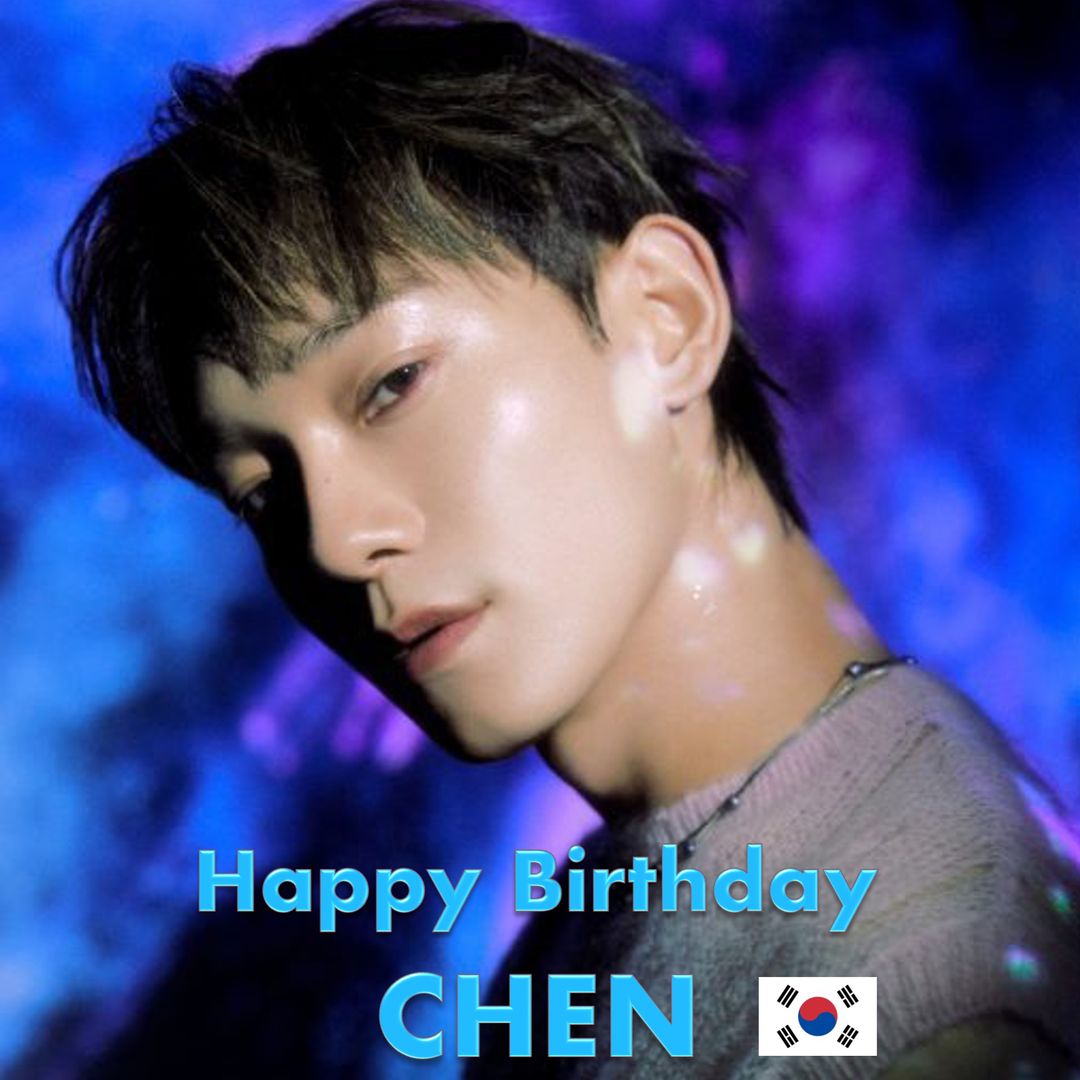 Happy 31st Birthday to #EXO's very handsome and extremely talented songwriter and Main vocalist #Chen, famous for his amazing voice range. Chen has also recorded many songs for various television dramas, most notably 'Best Luck' for 'It's Okay, that's Love' (2014) and 'Everytime'
