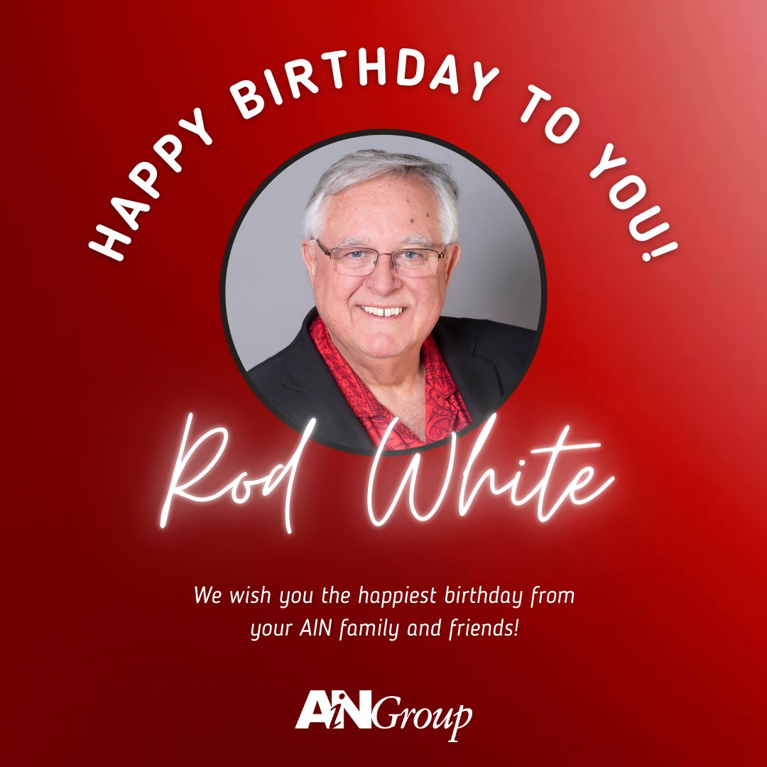 aingroup's tweet photo. Please join us in sending out lots of love and warm wishes to our incredible team member, Rod White, on their birthday day! 🎂 🎉 Wishing you an extra special day filled with joy and fun! #BirthdayCelebration #HBDfromAIN https://t.co/js0p5FuGlE