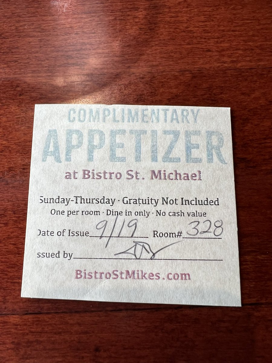 Bummin
St Michael’s Hotel in Prescott AZ says complimentary Bistro breakfast, but no. Instead an appetizer freebie but that doesn’t do much good when you can’t use it for a breakfast side. Not Nice people. The rest of our overnight was good.