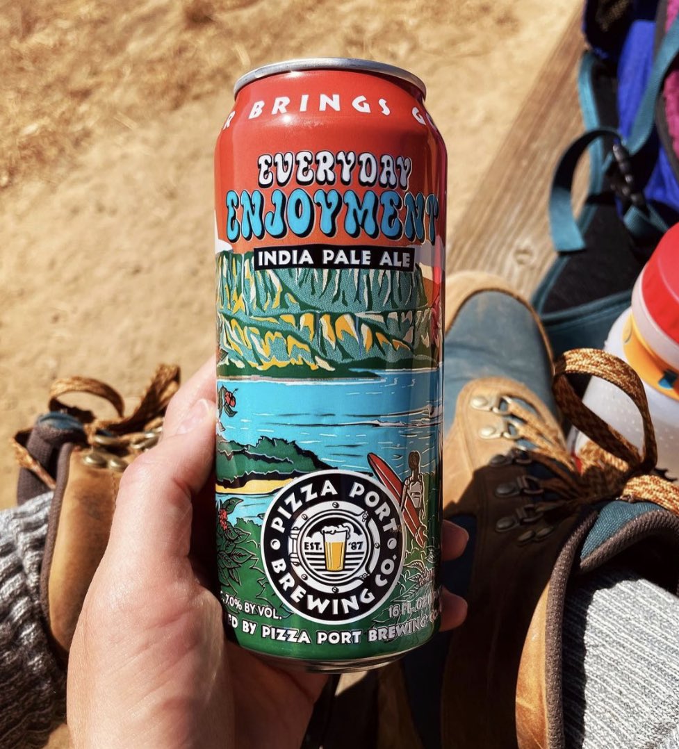 A quick break to enjoy the outdoors.

#EverydayEnjoymentIPA
#PizzaPortBrewingCo
#GoodBeerBringsGoodCheer