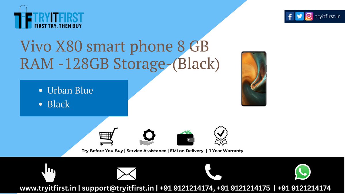 tryitfirstin's tweet photo. Visit: https://t.co/IrcFlr4UJO
Mail: support@tryitfirst.in
Call : +91 9121214174, +91 9121214175
Whatsapp: https://t.co/uLQGRHbIDT
#tryitfirst #smartphone #mobile #onlineshopping #gadget #laptop #Tablet #smartwatch #smartband #Trimmer #smartdevice #samsung #samsunggalaxy #oppo https://t.co/c1fVrUN9T3