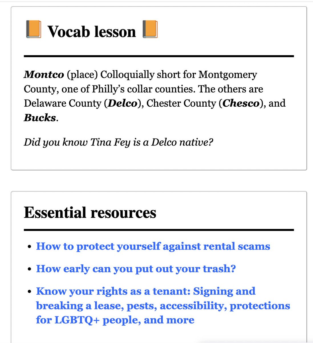 _AshleyHoffman's tweet photo. We balance this aesthetically and strategically with directing people to our site so they can zoom into what they care about most and native newsletter sections.

This is the first window through which Philly newcomers are going to experience The Inquirer's journalism. https://t.co/mlh0sOXgqL