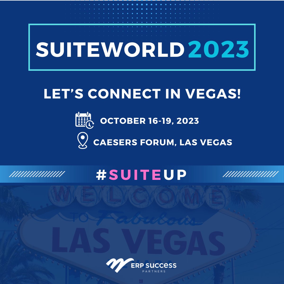 SuccessErp's tweet photo. Join ERP Success Partners at #SuiteWorld2023 in Las Vegas from October 16-19, where we'll be mastering the art of ERP with a touch of Vegas flair. Don't gamble on your business – bet on success with us! 🎲💼  
See you there! https://t.co/8VYgm6MqcR
#netsuite #erpsuccesspartners https://t.co/6nabbapXyQ