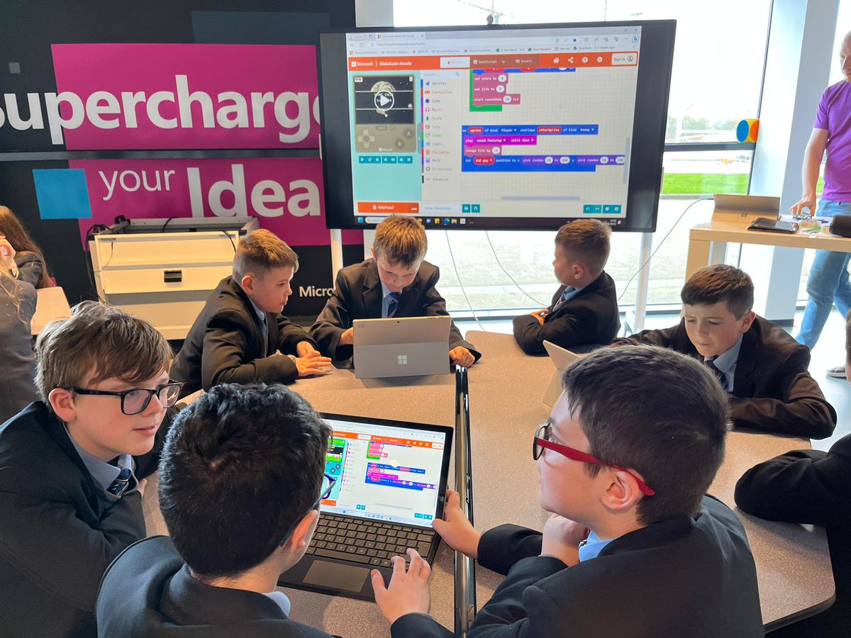 SPCICT's tweet image. Year 8 Code Club enjoyed a fantastic day out at W5 Dream Space. In the first session pupils solved problems using computional thinking skills. This was followed by creating their own computer game using MakeCode Arcade. Thank you to @W5_LIFE
#computergaming
#MakeCode
